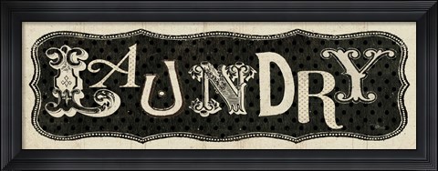 Framed Room Signs I - Laundry Print