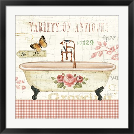 Framed Rose Garden III Sq no Border Print