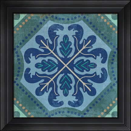 Framed Santorini Tile II Print