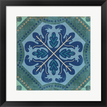 Framed Santorini Tile II Print