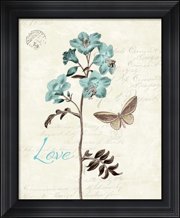 Framed Slated Blue I Print