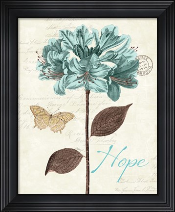 Framed Slated Blue II Print