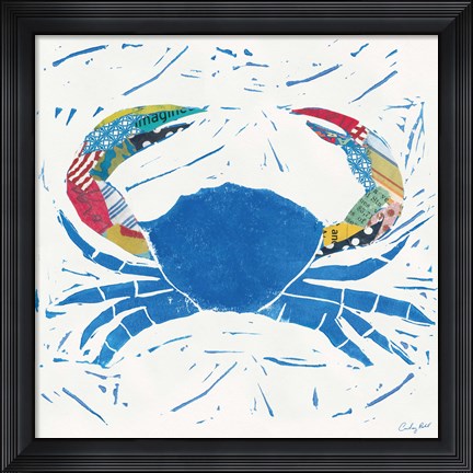 Framed Sea Creature Crab Color Print