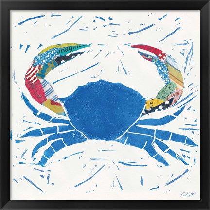 Framed Sea Creature Crab Color Print