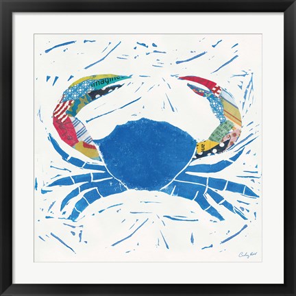 Framed Sea Creature Crab Color Print