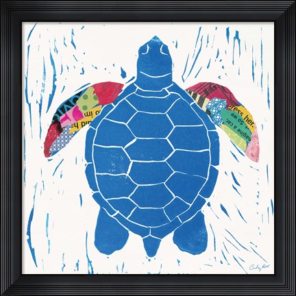 Framed Sea Creature Turtle Color Print