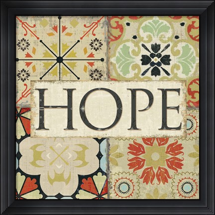 Framed Spice Santorini II - Hope Print