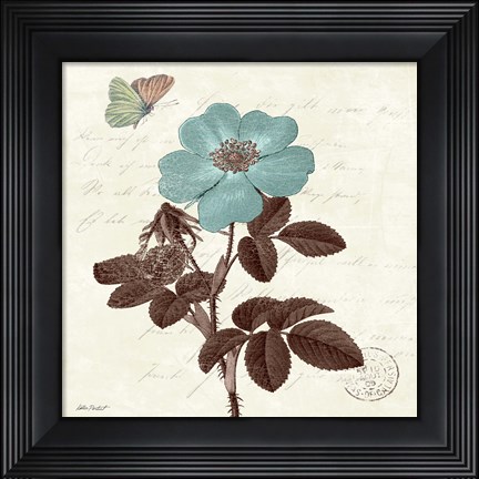Framed Touch of Blue II Print