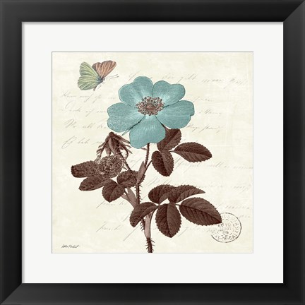 Framed Touch of Blue II Print