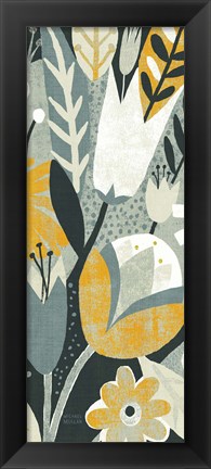 Framed Vintage Bouquet Yellow Panel II Print