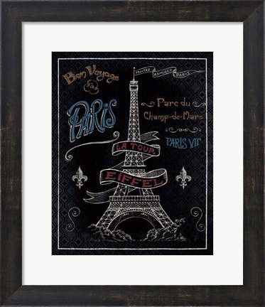 Framed Travel to Paris I Print