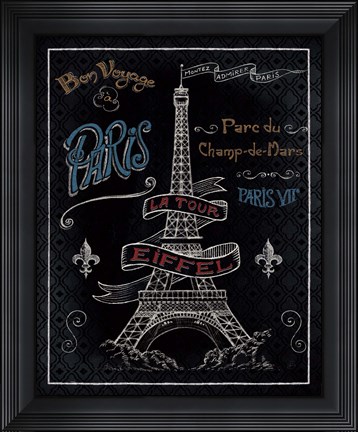 Framed Travel to Paris I Print
