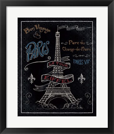 Framed Travel to Paris I Print