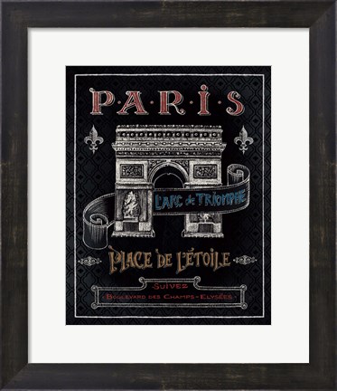 Framed Travel to Paris II Print
