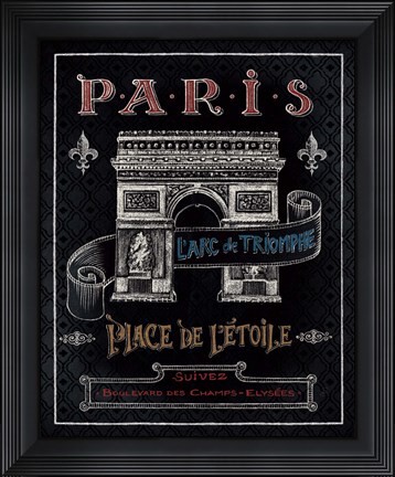 Framed Travel to Paris II Print