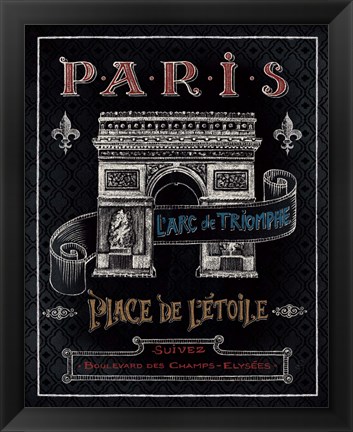 Framed Travel to Paris II Print