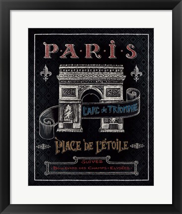 Framed Travel to Paris II Print