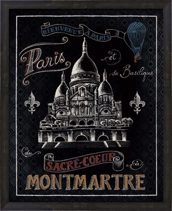 Framed Travel to Paris III Print