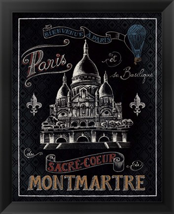 Framed Travel to Paris III Print