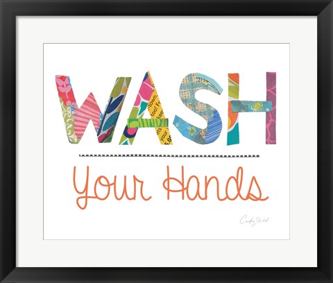 Framed Wash Your Hands Print