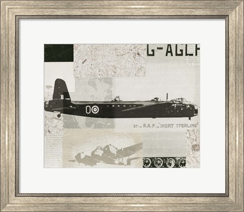 Framed Wings Collage I Print