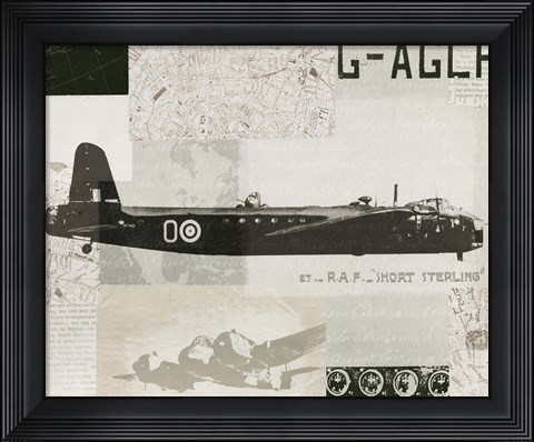 Framed Wings Collage I Print