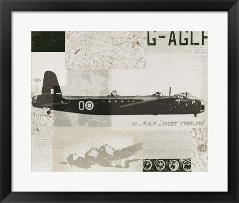 Framed Wings Collage I Print
