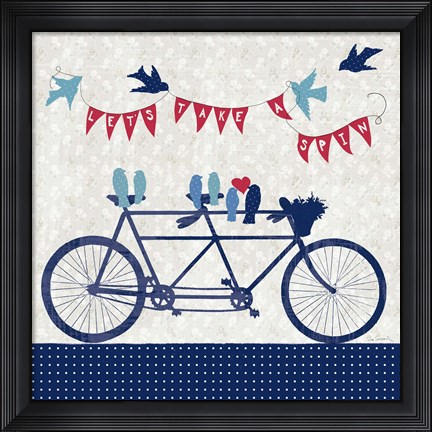 Framed Take a Spin Birds Print