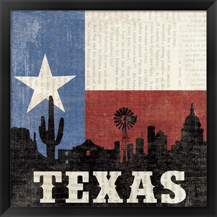 Framed Texas Print