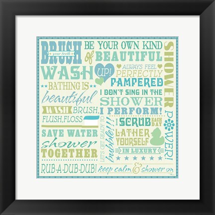 Framed Wash Up V Print
