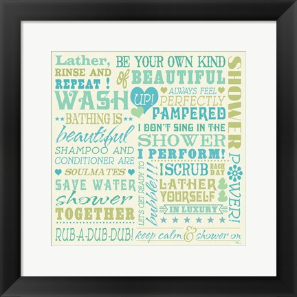 Framed Wash Up Words Print