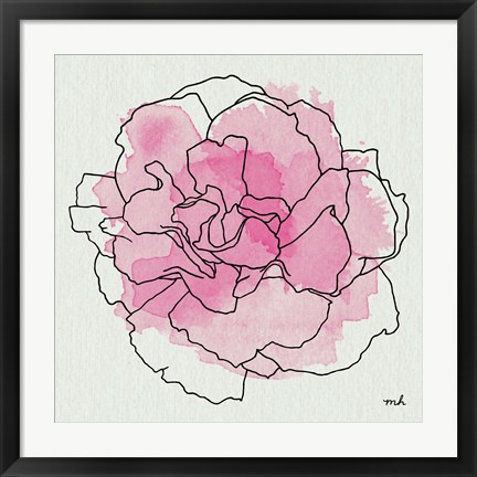 Framed Watercolor Floral III Print