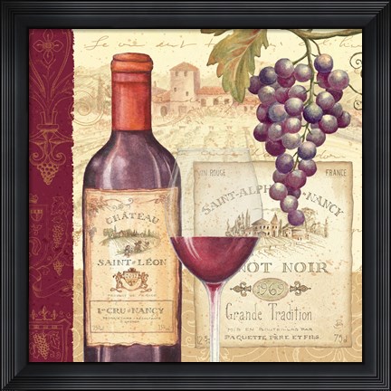 Framed Wine Tradition I Print