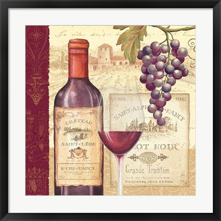 Framed Wine Tradition I Print