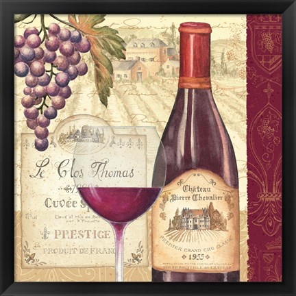 Framed Wine Tradition II Print