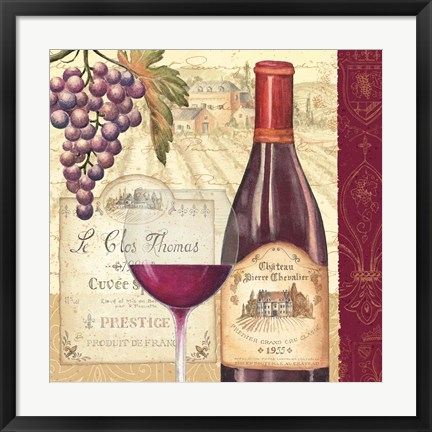 Framed Wine Tradition II Print