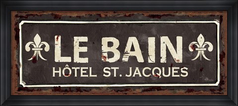 Framed Vintage Bath IV Print