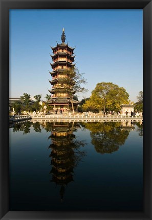 Framed China, Changzhou, Red Plum Park Pagoda Print