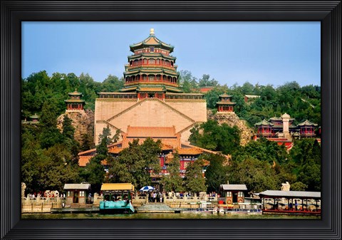 Framed Pavilion of Buddhist Fragrance, at the Summer Palace, Beijing, China Print
