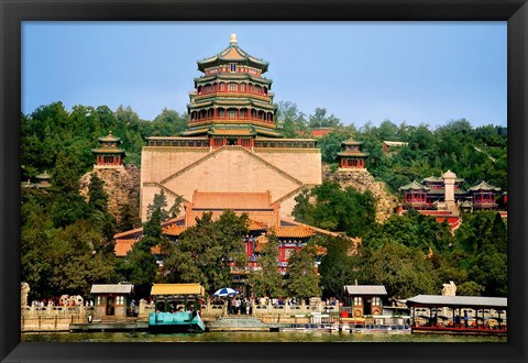 Framed Pavilion of Buddhist Fragrance, at the Summer Palace, Beijing, China Print