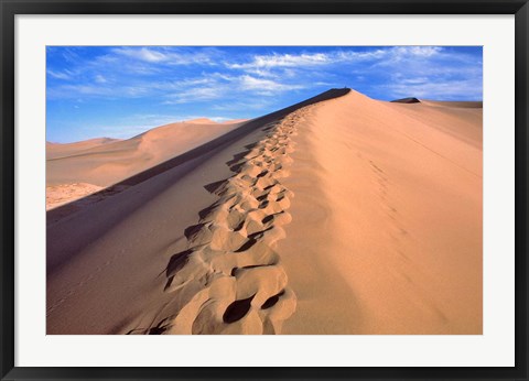 Framed China, Dunhuang, Desert winds, Footprints Print