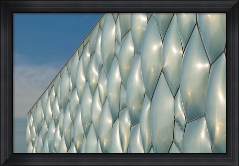 Framed China, Beijing. National Aquatics, Modern building Print