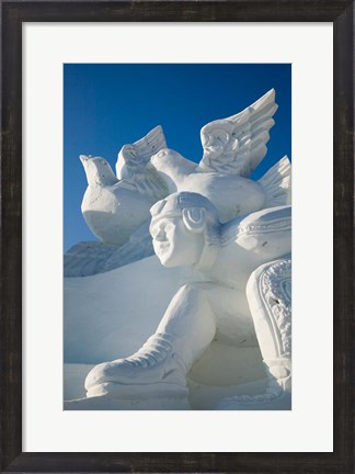 Framed CHINA, Heilongjiang, Haerbin, Snow Sculptures Print