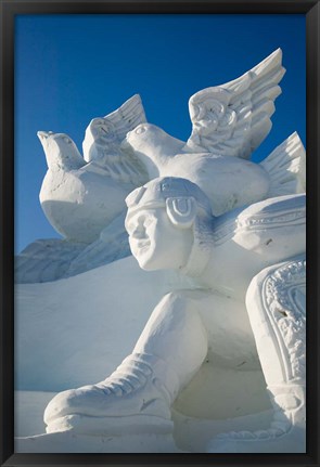 Framed CHINA, Heilongjiang, Haerbin, Snow Sculptures Print