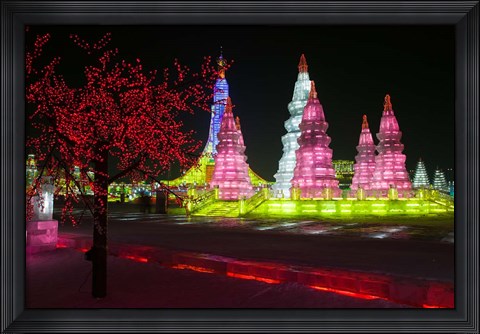 Framed Ice and Snow World Festival, Haerbin, China Print