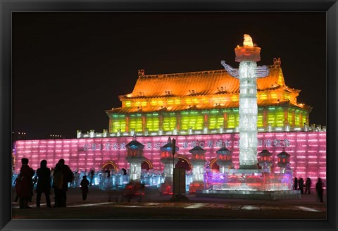 Framed Haerbin Ice and Snow World Festival, Haerbin, Heilongjiang Province, China Print