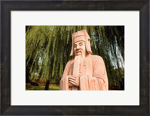 Framed China, Beijing, Ming Dynasty Tombs, Stone statue Print