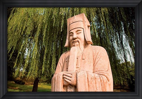 Framed China, Beijing, Ming Dynasty Tombs, Stone statue Print