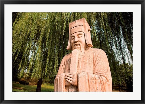 Framed China, Beijing, Ming Dynasty Tombs, Stone statue Print