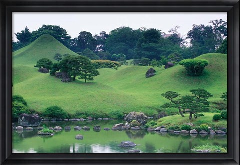 Framed Suizenji Koen, Kumamoto, Japan Print